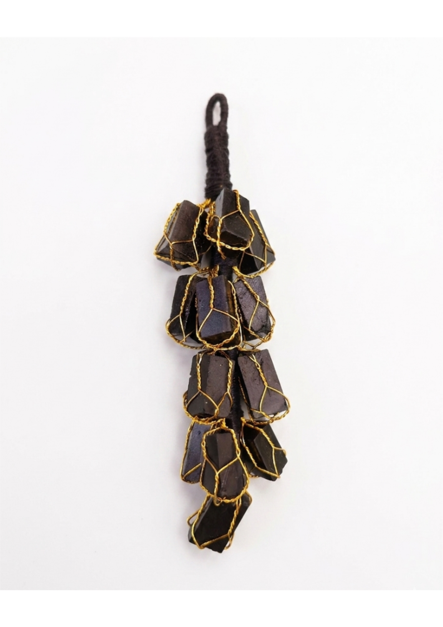 Black Tourmaline Raw Stone Wall Hanging - Evil Eye Protection