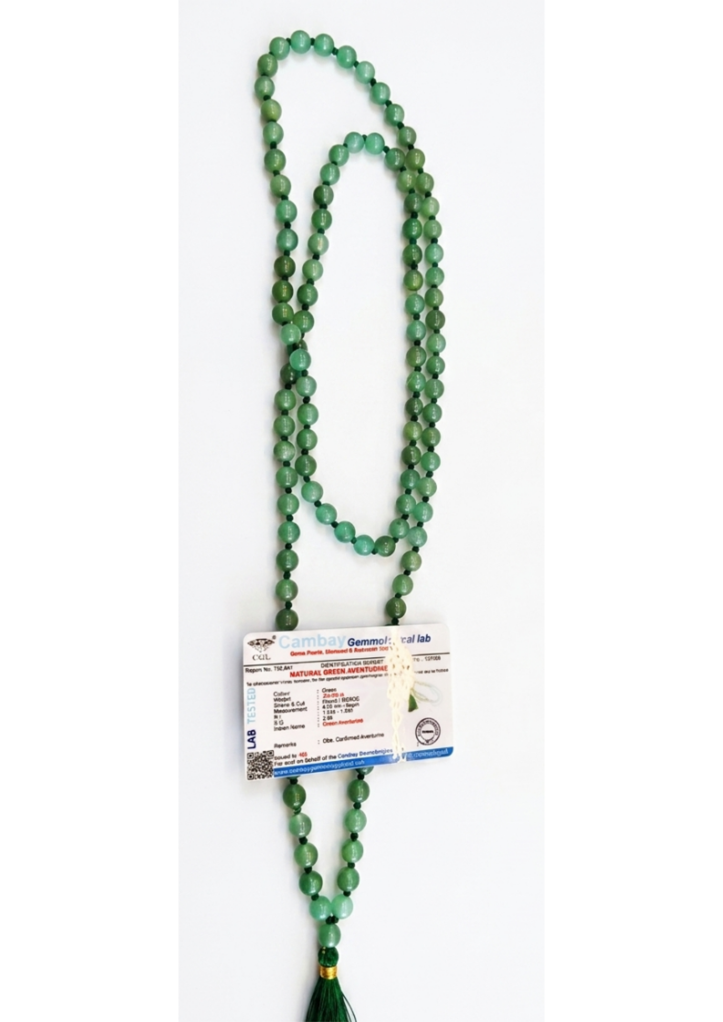 Certified Green Aventurine Mala - Heart Chakra & Opportunity
