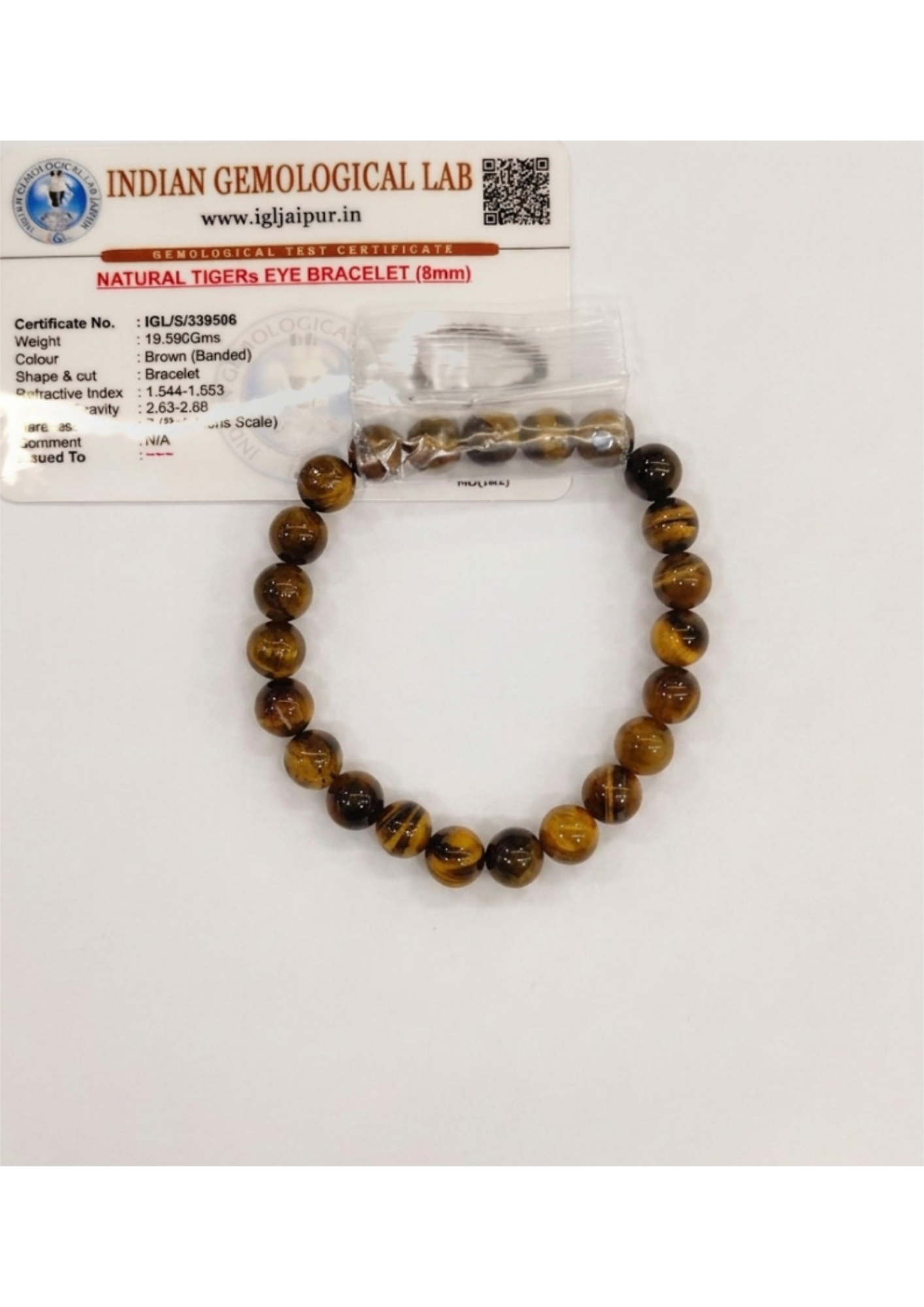 Certified Natural Tiger’s Eye Bracelet (8mm) - Confidence & Luck