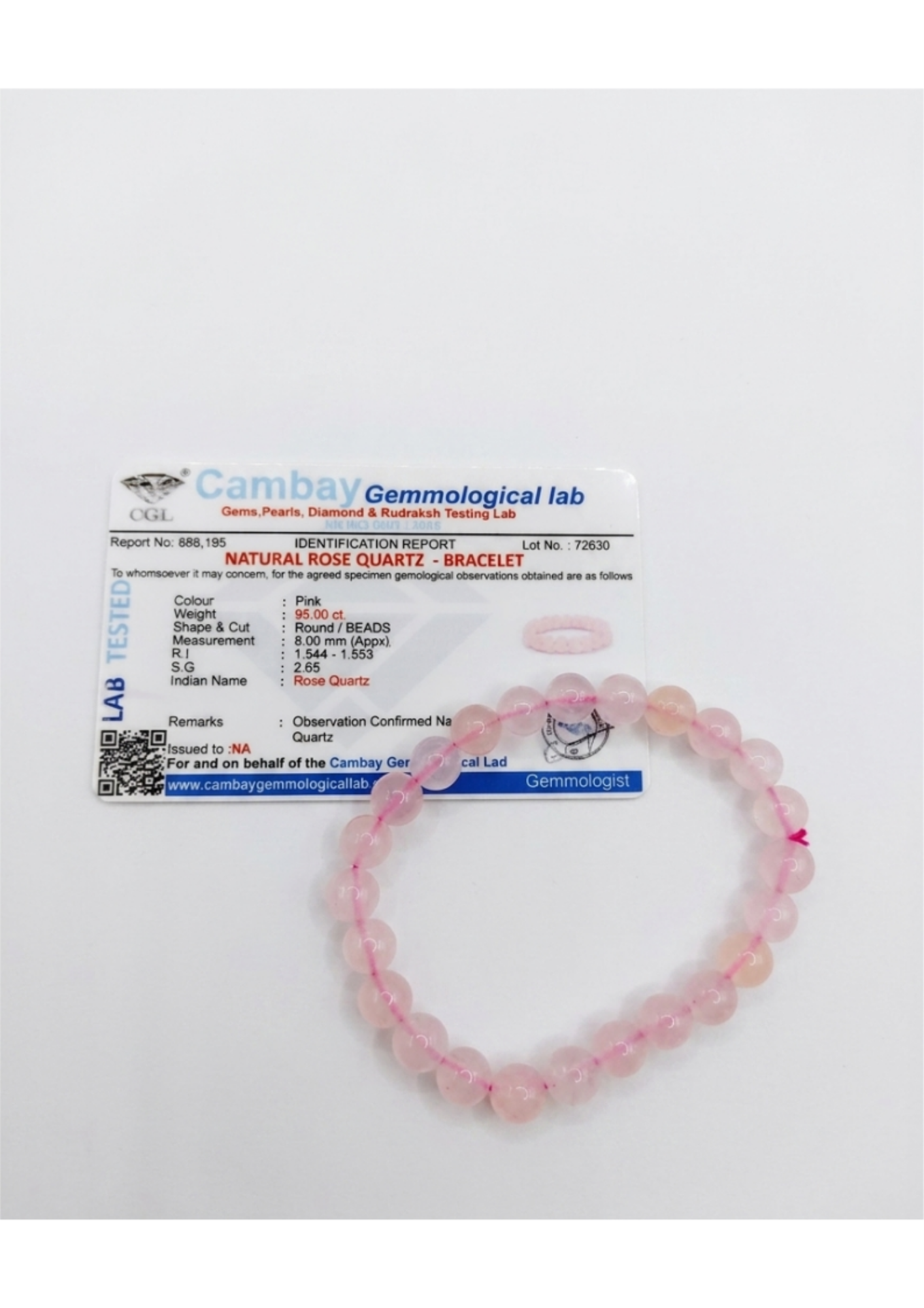 Natural Rose Quartz Bracelet - Universal Love & Emotional Healing
