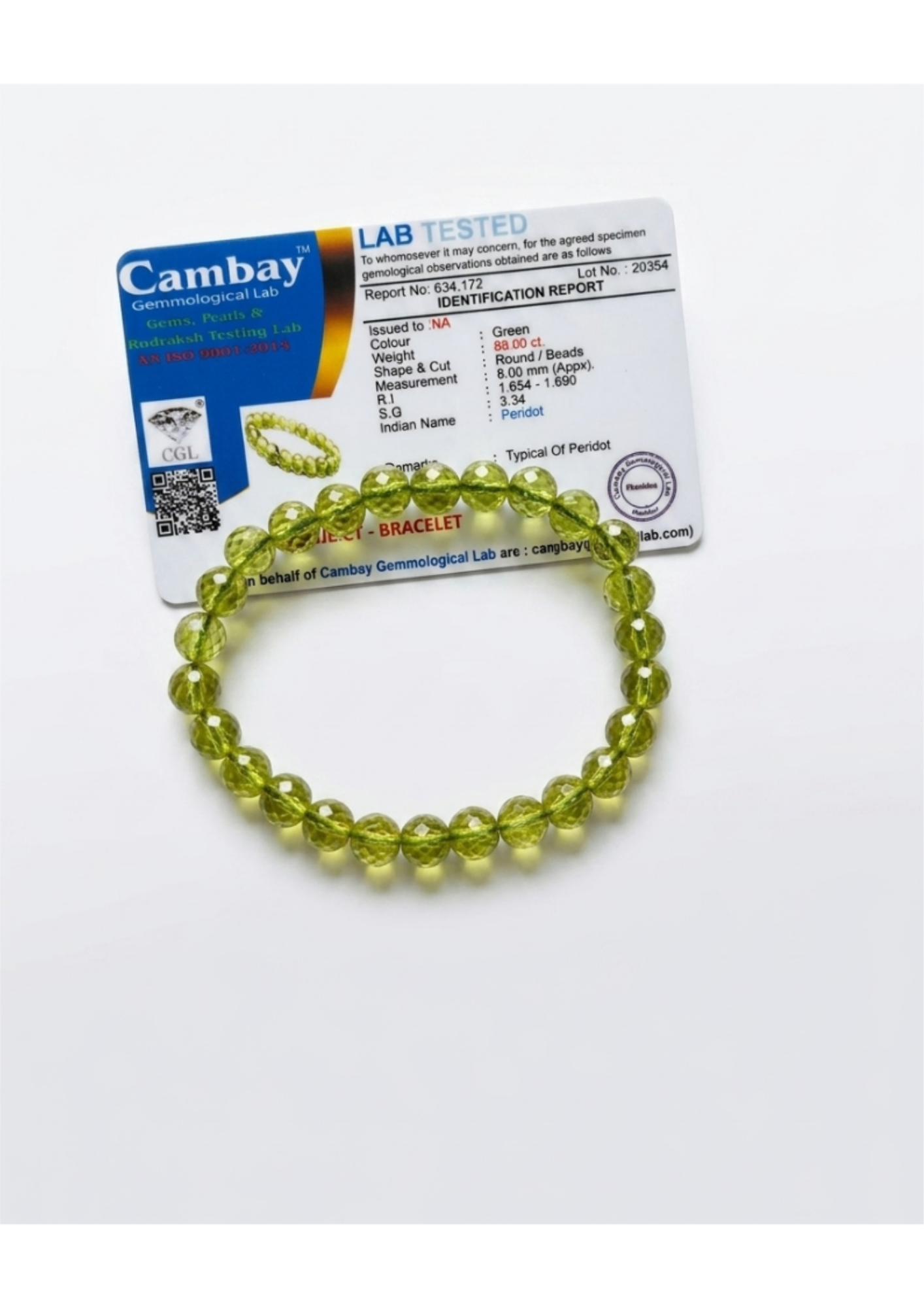 Premium Faceted Peridot Gemstone Bracelet - Growth & Prosperity