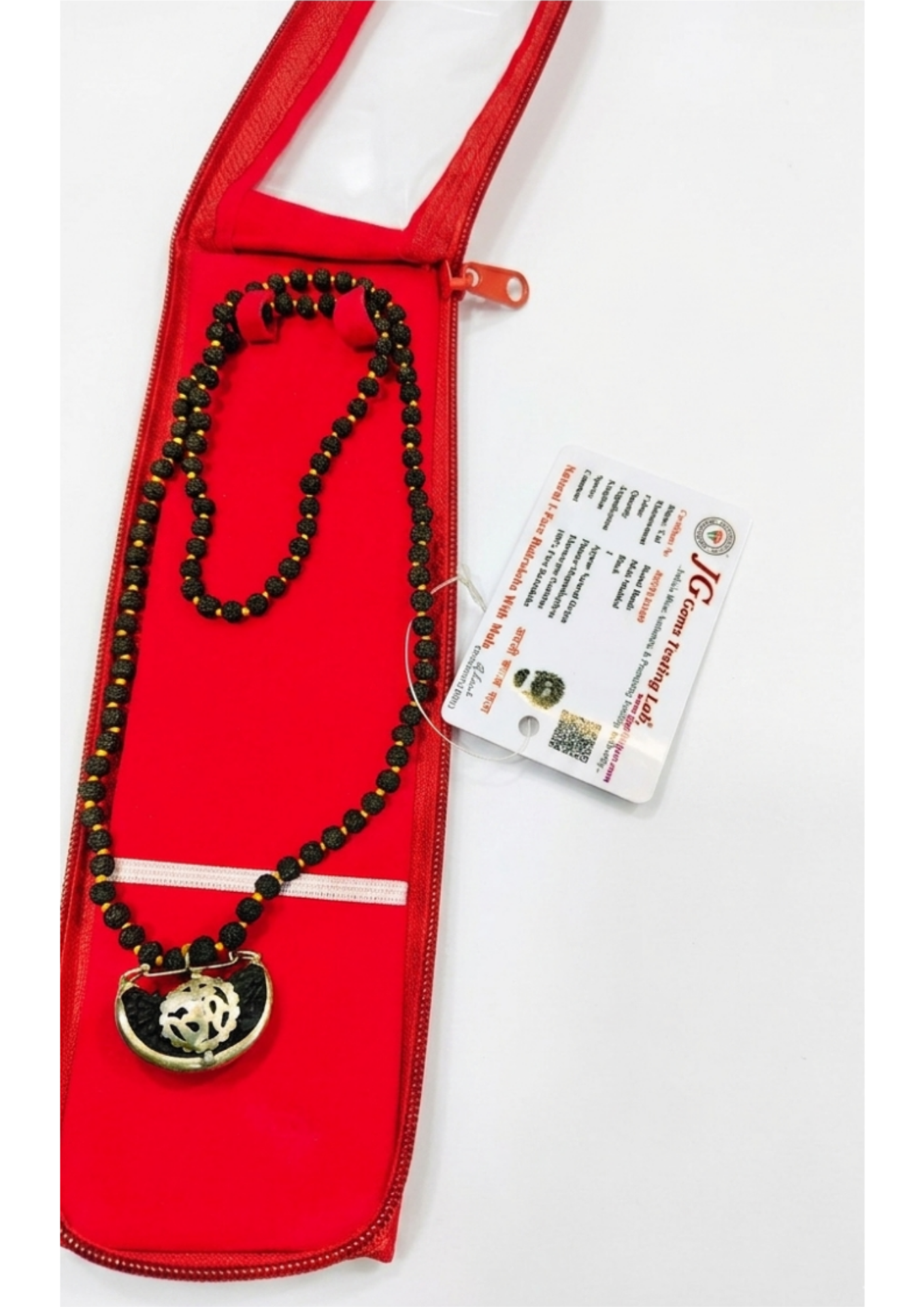 Rare Certified 1-Face (Ek Mukhi) Rudraksha Necklace with Silver Om