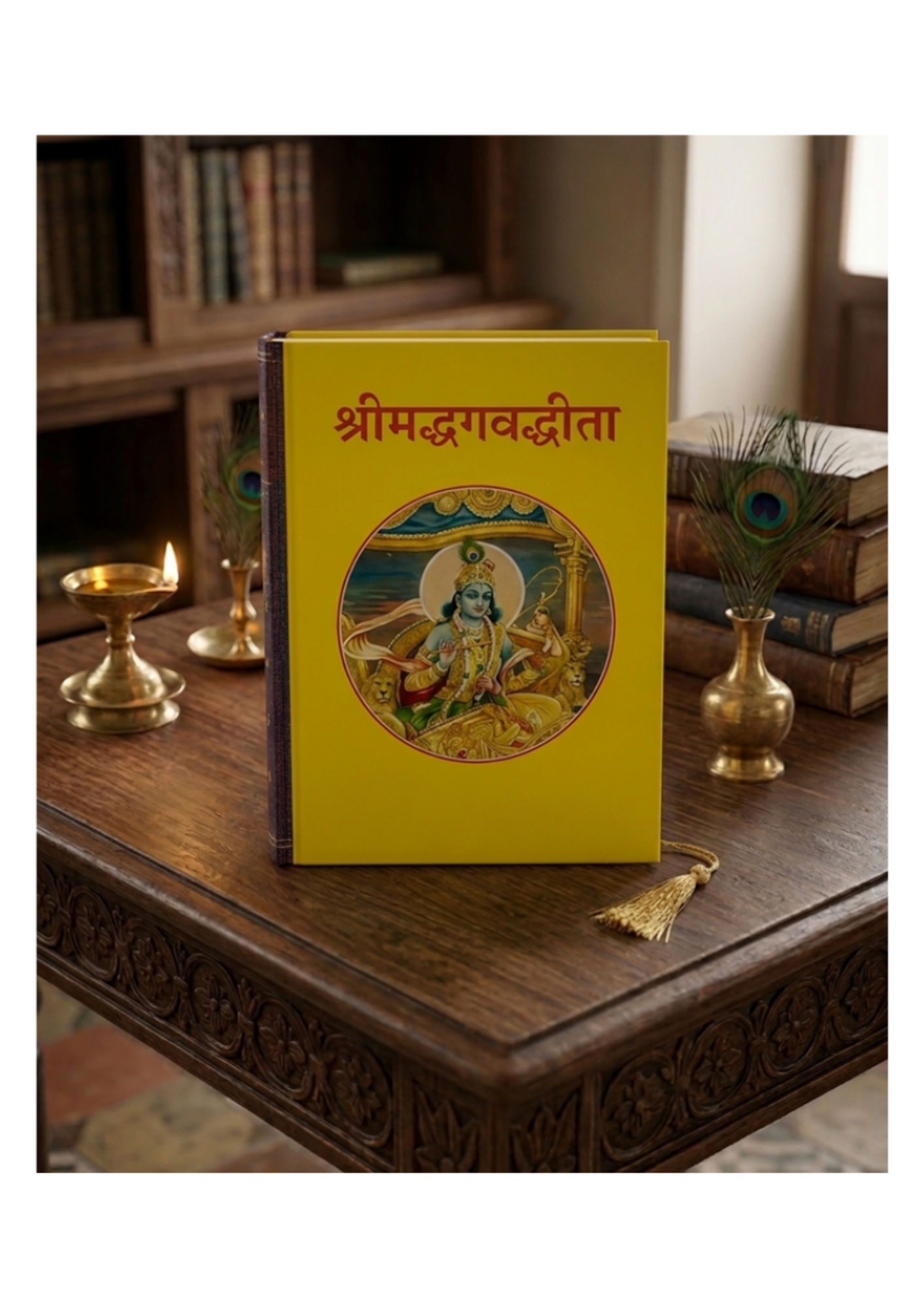 Shrimad Bhagavad Gita (Hindi) - Classic Yellow Hardbound